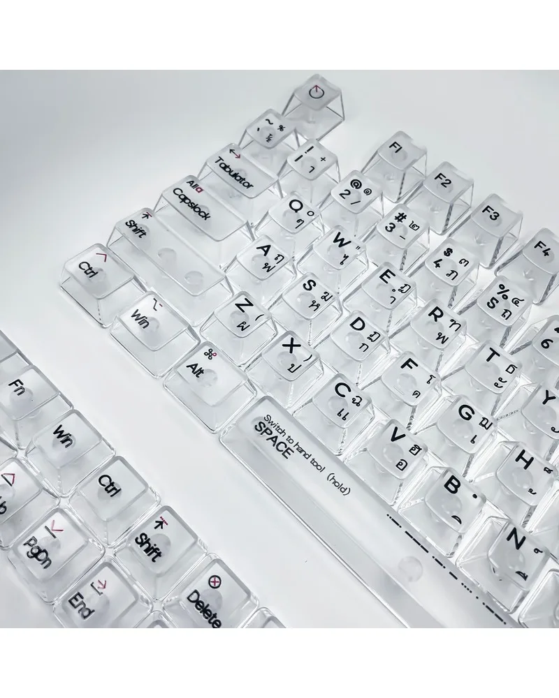 Thai Thai root transparent keycap O EM height small full set of fully transparent boxed mechanical keyboard keycaps