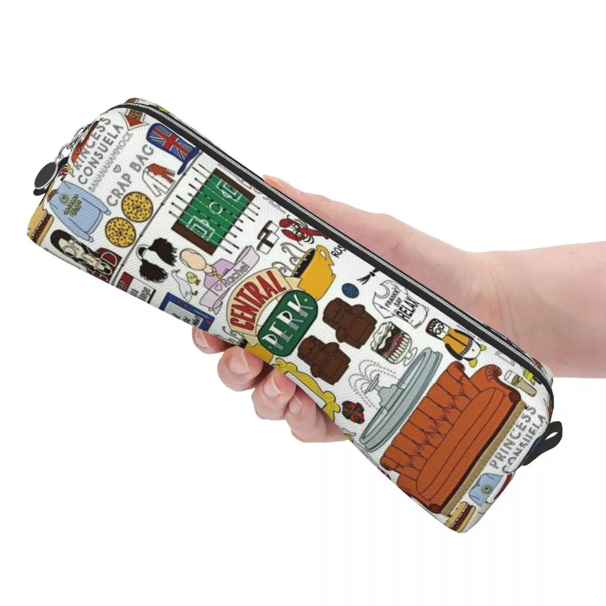 مقلمة Friends Kee American TV Series مقلمة Central Perk حقيبة حامل أقلام للفتيات والأولاد واللوازم المدرسية صندوق أقلام رصاص لمستحضرات التجميل