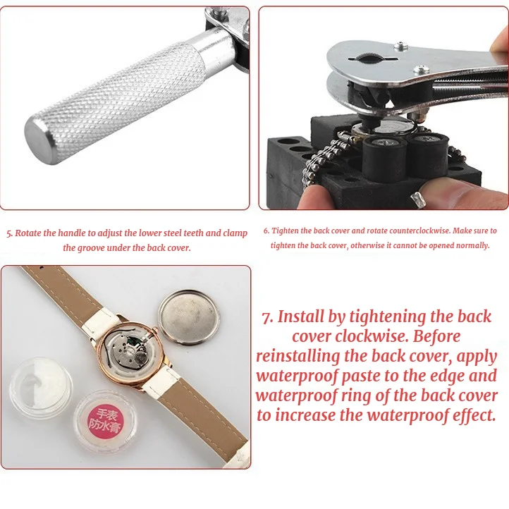 8-piece Watch Repair, Watch Opener, Watch Back Cover Opener, Clock Repair, Battery Replacement, And Back Cover Disassembly