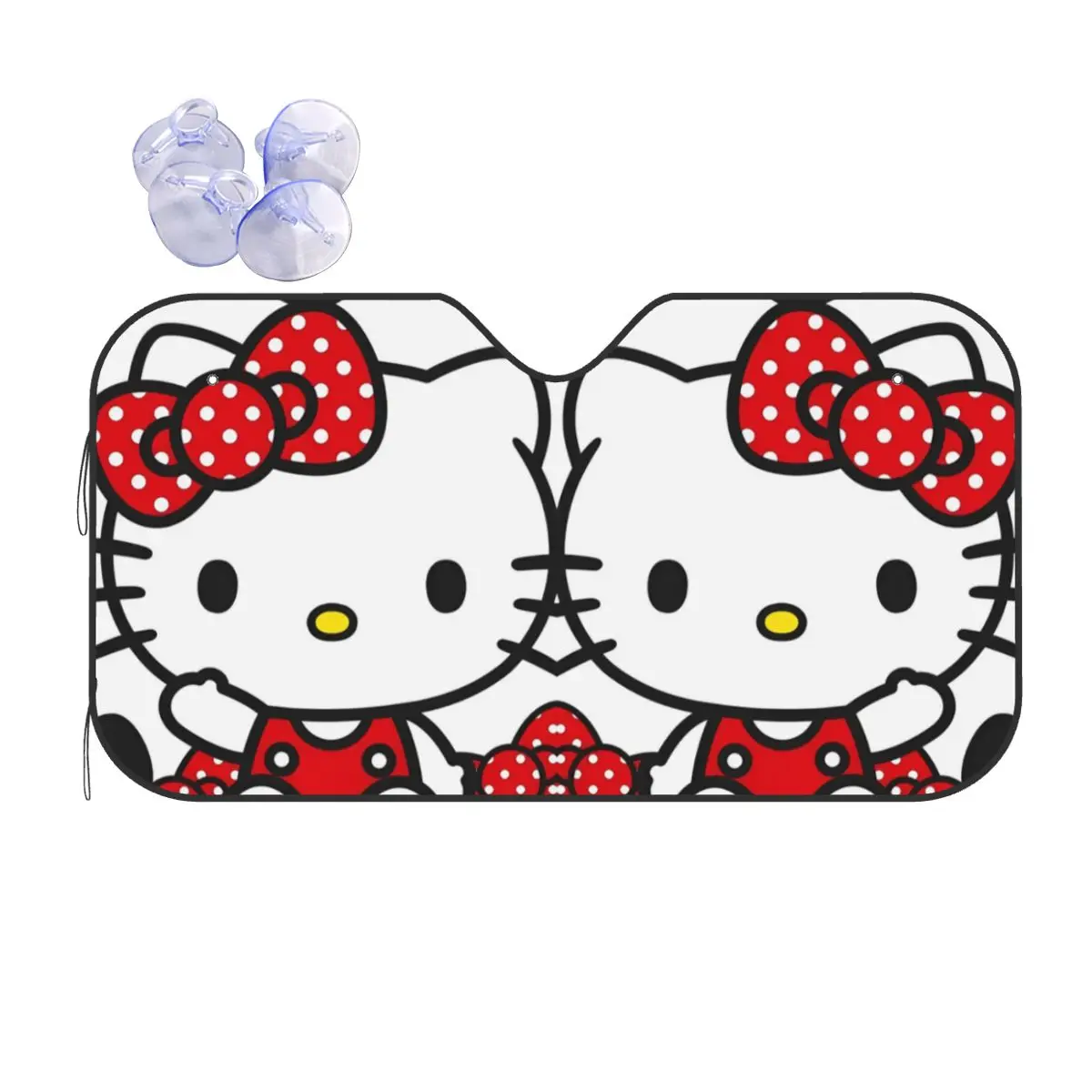 Hello Kitty Greeting Funny Sunshade Windscreen 70x130cm Foils Sun Visor Front Window Cover