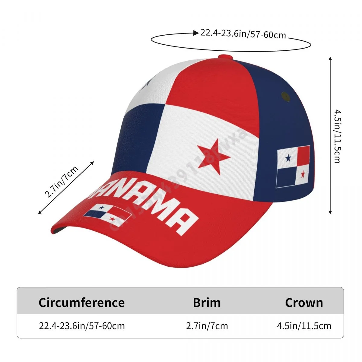 Unisex Panama Flag Panamanian Adult Baseball Cap Patriotic Hat for Baseball Soccer Fans Men Women