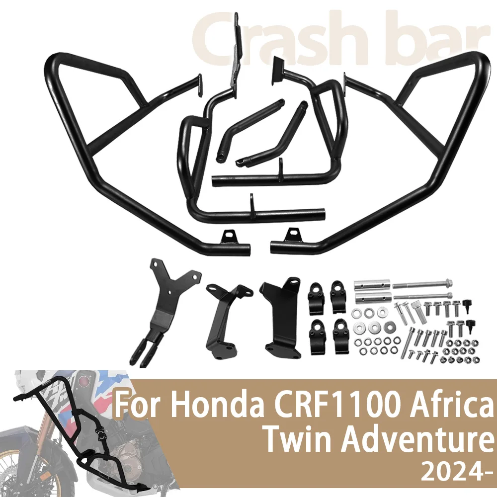 

For HONDA CRF1100 1100L Africa Twin Adventure 2024 Motorcycle Highway Crash Bar Engine Guard Protector Bars Bumper Stunt Cage