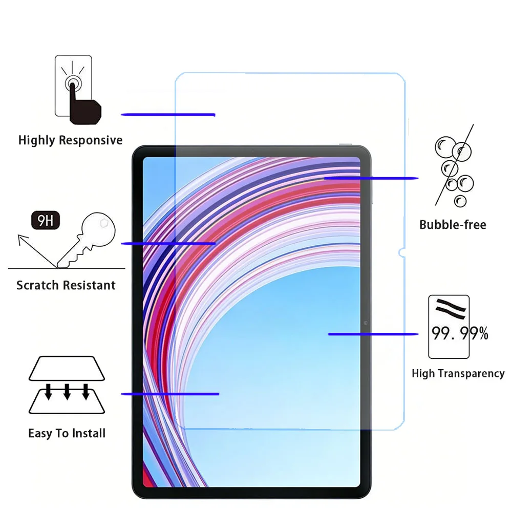 2PCS 9H Tempered Glass For Xiaomi Redmi Pad Pro 12.1 inch Screen Protector For Redmi Pad Pro 2024 Protective Film