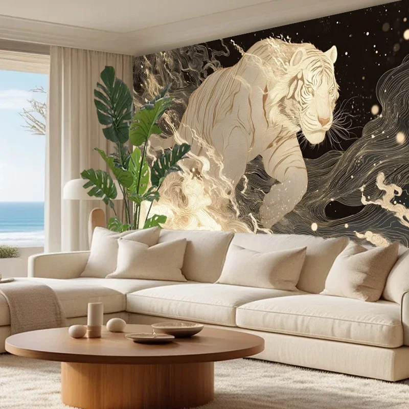 Large Tiger Print Wall Hanging Tapestry Jungle Safari Animal Art Home Decor Throw tapestry for dorm room