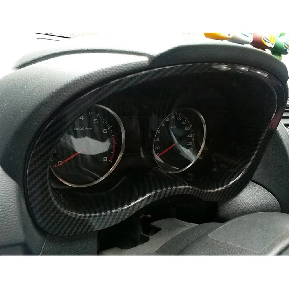 

A77T-For Subaru Forester Impreza Levorg XV WRX Carbon Fiber Interior Dashboard Speed Meter Display Frame Trim Cover