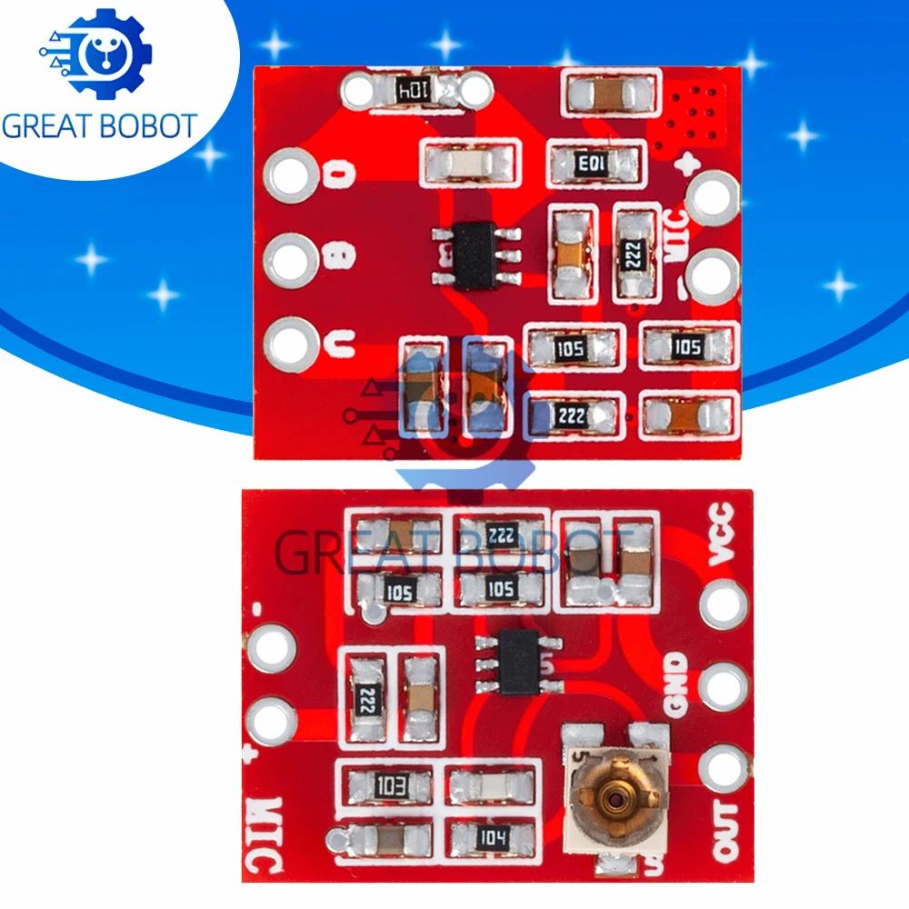 Image of 1 ~ 10PCS NEUE MAX4466 Elektret-mikrofon Verstärker Bord Einstellbare Verstärkung Pickup Vorverstärker Preamp für arduino