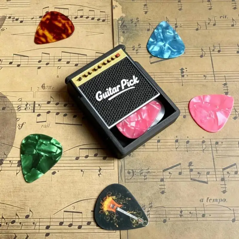 1/3pcs Portable Guitar Pick Storage Box Keychain Pick Hanger Gift For Guitar Bass Ukulele Enthusiasts