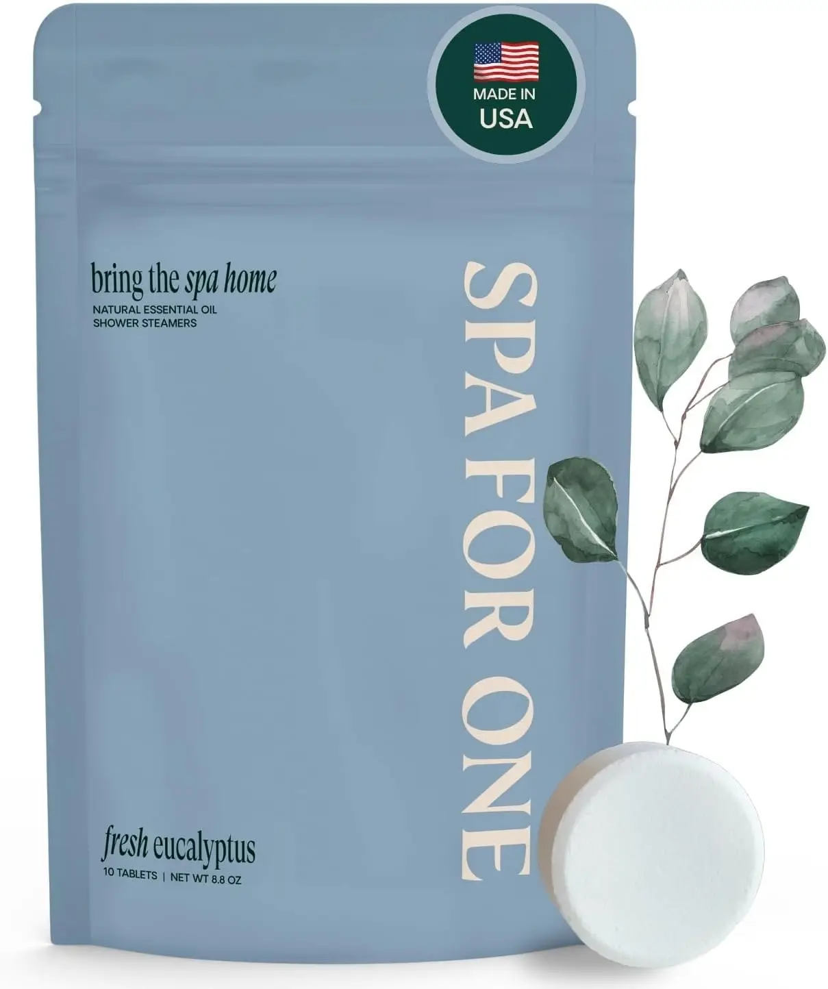 

Ароматические душевые бомбочки с эфирными маслами эвкалипта, сделано в США - расслабляющие подарки для женщин и мужчин