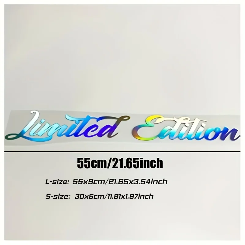 Limited Edition Car Windshield Stickers Auto Windscreen Side Window Waterproof Decor Decals Rainbow Colors Hologram Sticker