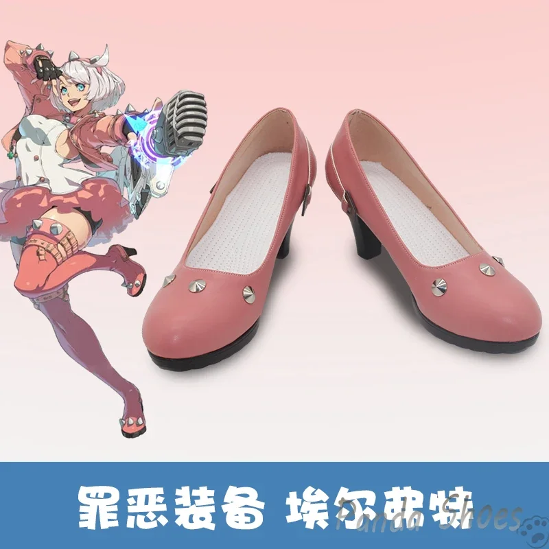 

Game Guilty Gear Erfurt Cosplay Shoes Anime Cos Comic Cosplay Costume Prop Shoes for Con Halloween Party