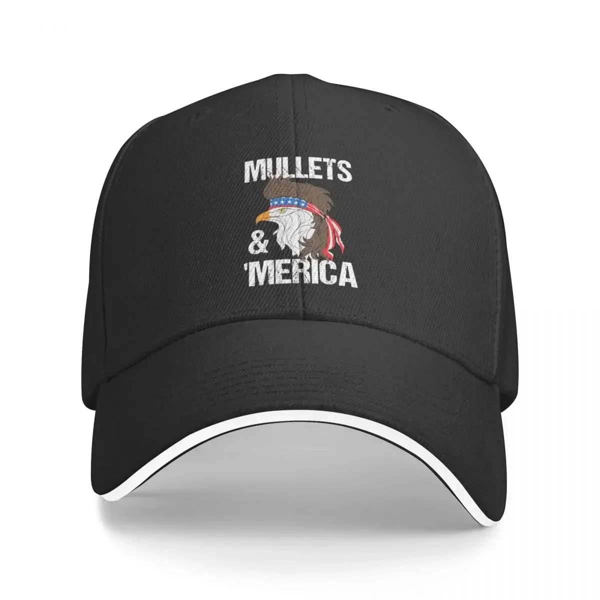 

Mullets And Merica Eagle Mullet, Funny Redneck Mullet Gift Baseball Cap New In Hat Golf Mens Hats Women's