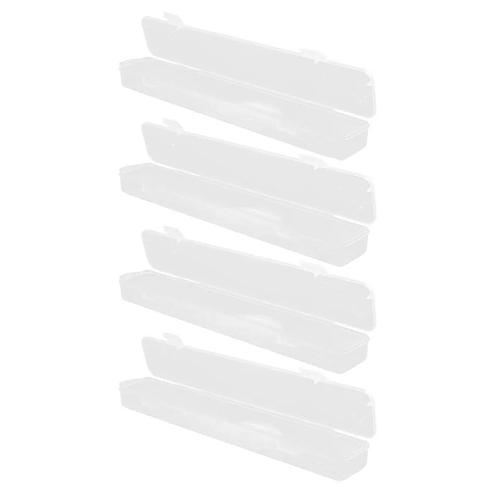 4 قطع من حاويات القلم الشفافة، حامل فرشاة الطلاء المحمول، مادة بلاستيكية متينة لتنظيم وتقديم علبة فرشاة الطلاء #2