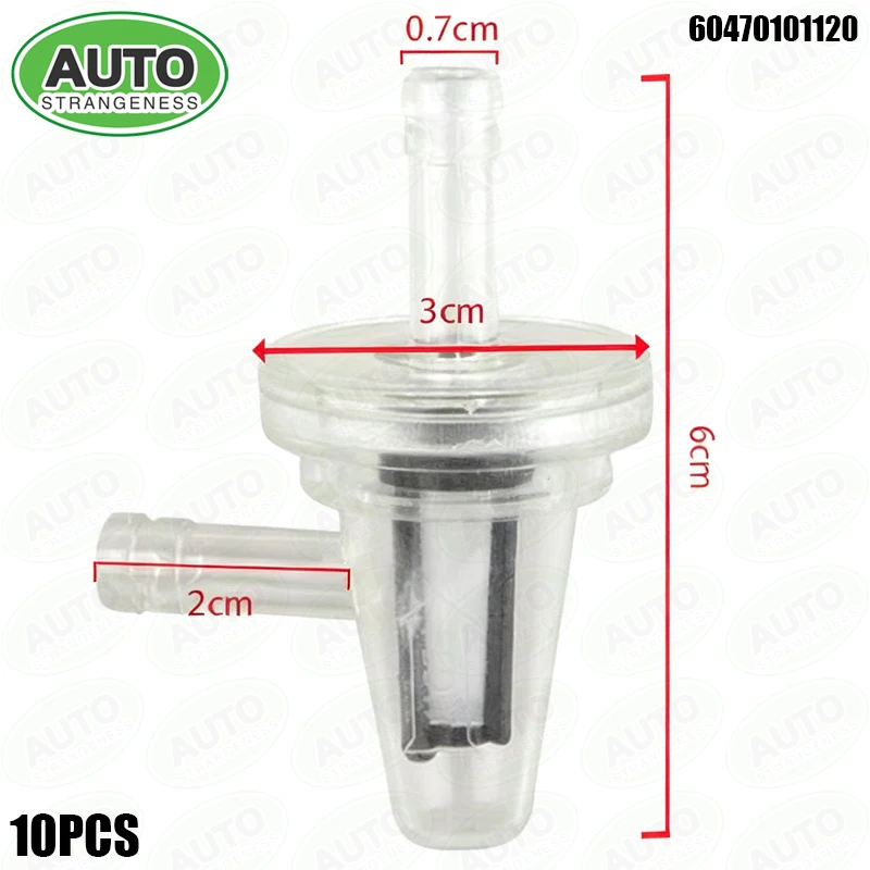 

10 PCS /90 Degree Fuel Filter, Portable 60470101120, for ATV Quad UTV Off-road Motorcycle Scooter Snowmobile Mini Bike Mower
