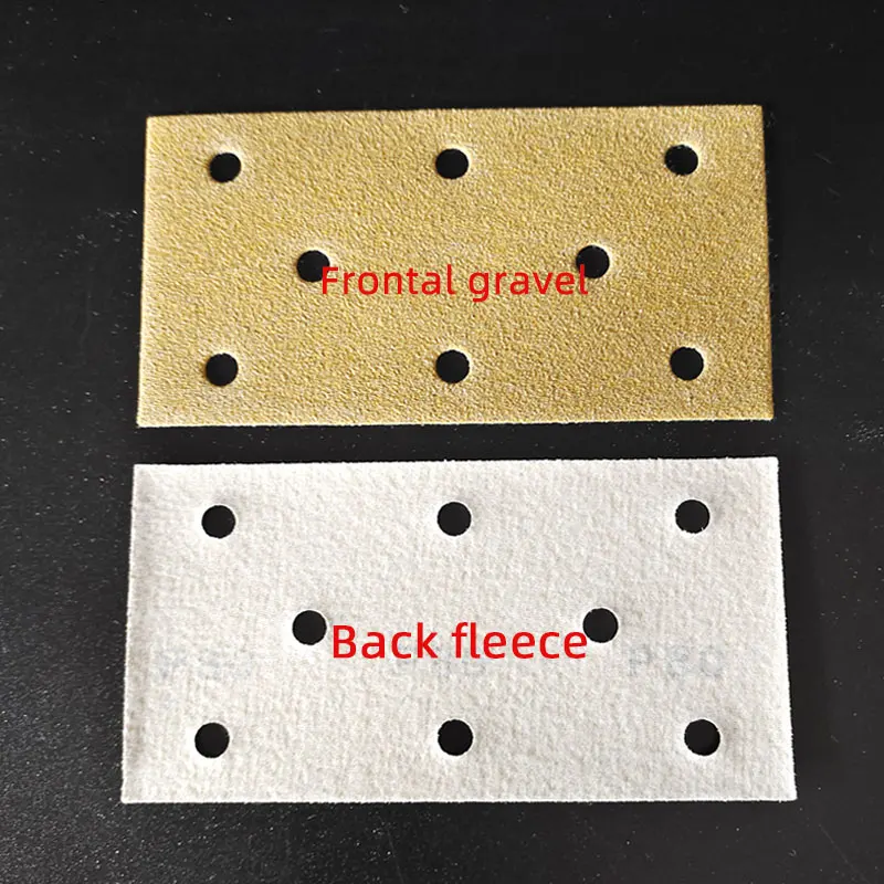 8-Hole Rectangular Pneumatic Dry Sanding Sandpaper 95/180mm Atomic Ash Putty Flocking for Grinding