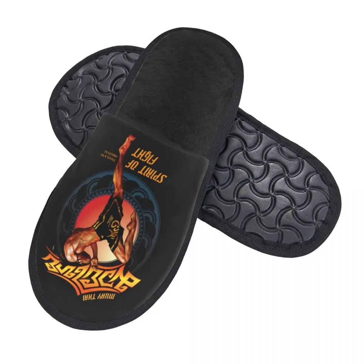 مخصص الملاكمة التايلاندية شبشب منزل النساء مريح رغوة الذاكرة تايلاند كيك بوكسينغ روح القتال الانزلاق على أحذية شبشب الفندق #2