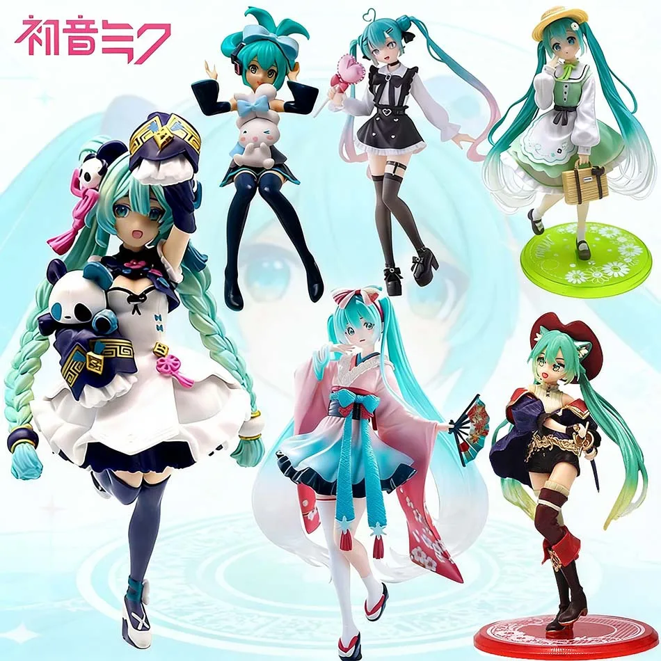 Figura de Anime de Hatsune Miku de 21 cm, Figura de Acción de Miku, Regalo de Navidad, Modelo Coleccionable de PVC, Muñeca de Juguete