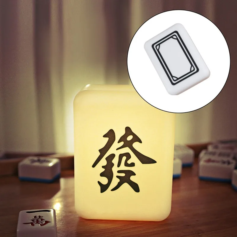 Mahjong Shaped Night Light Usb Rechargeable Mahjong Shaped LED Night Light Table Lamp Home Decorative