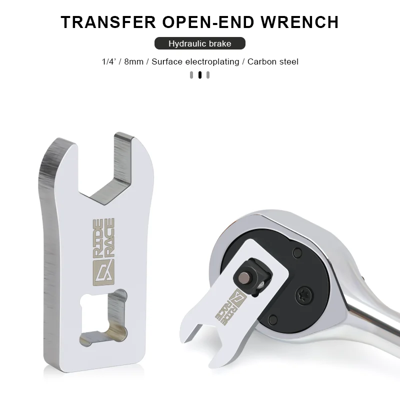 RIDERACE Bike Disc Brake Cable Spanner 8mm Torque Wrench Opening Head Bicycle Repair Tool Screw Remover for 1/4 Head Wrench
