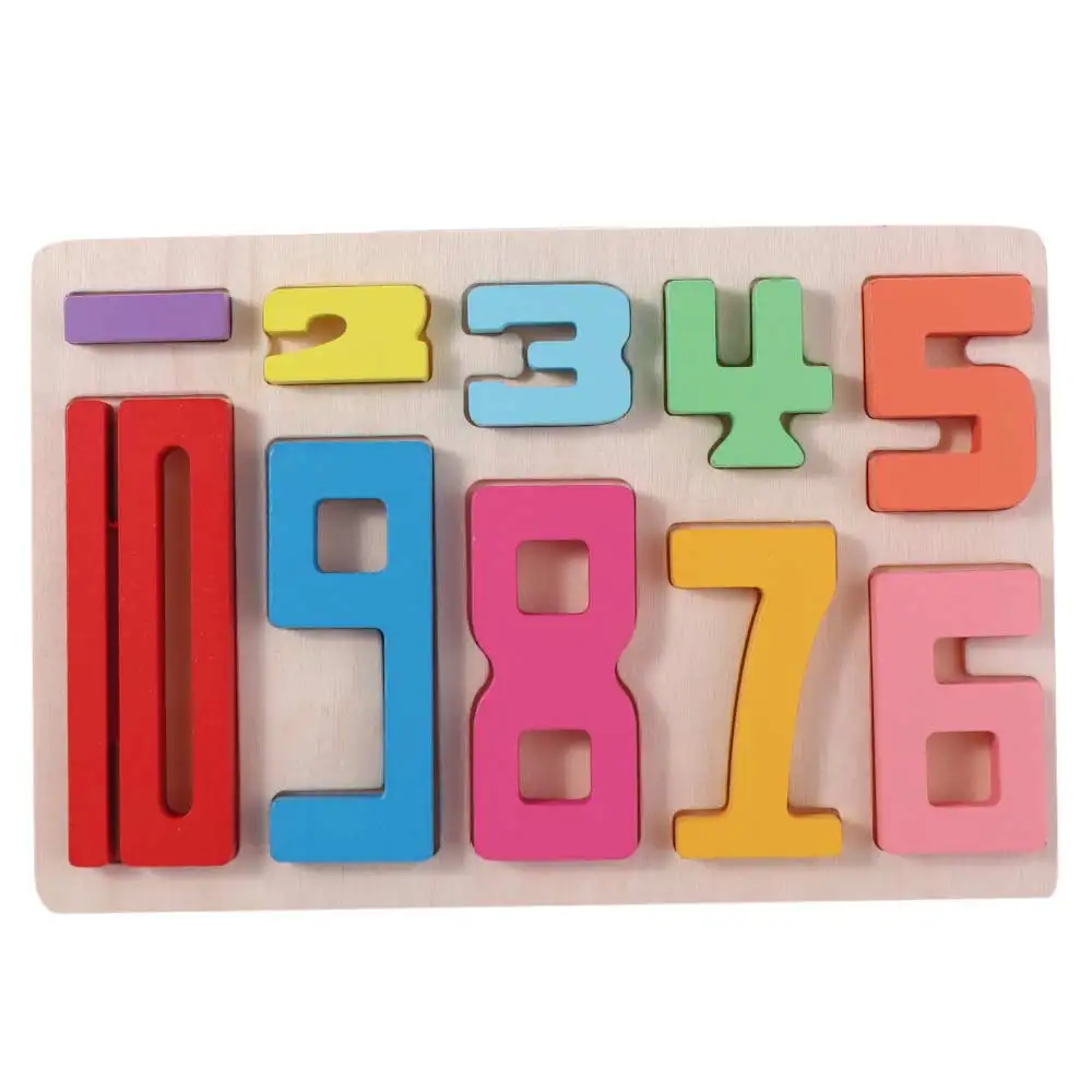 مكعبات بناء خشبية رقمية تعليمية، لعبة توازن، لغز رقمي ثلاثي الأبعاد، قطع تجميع كبيرة، مكعبات تكديس