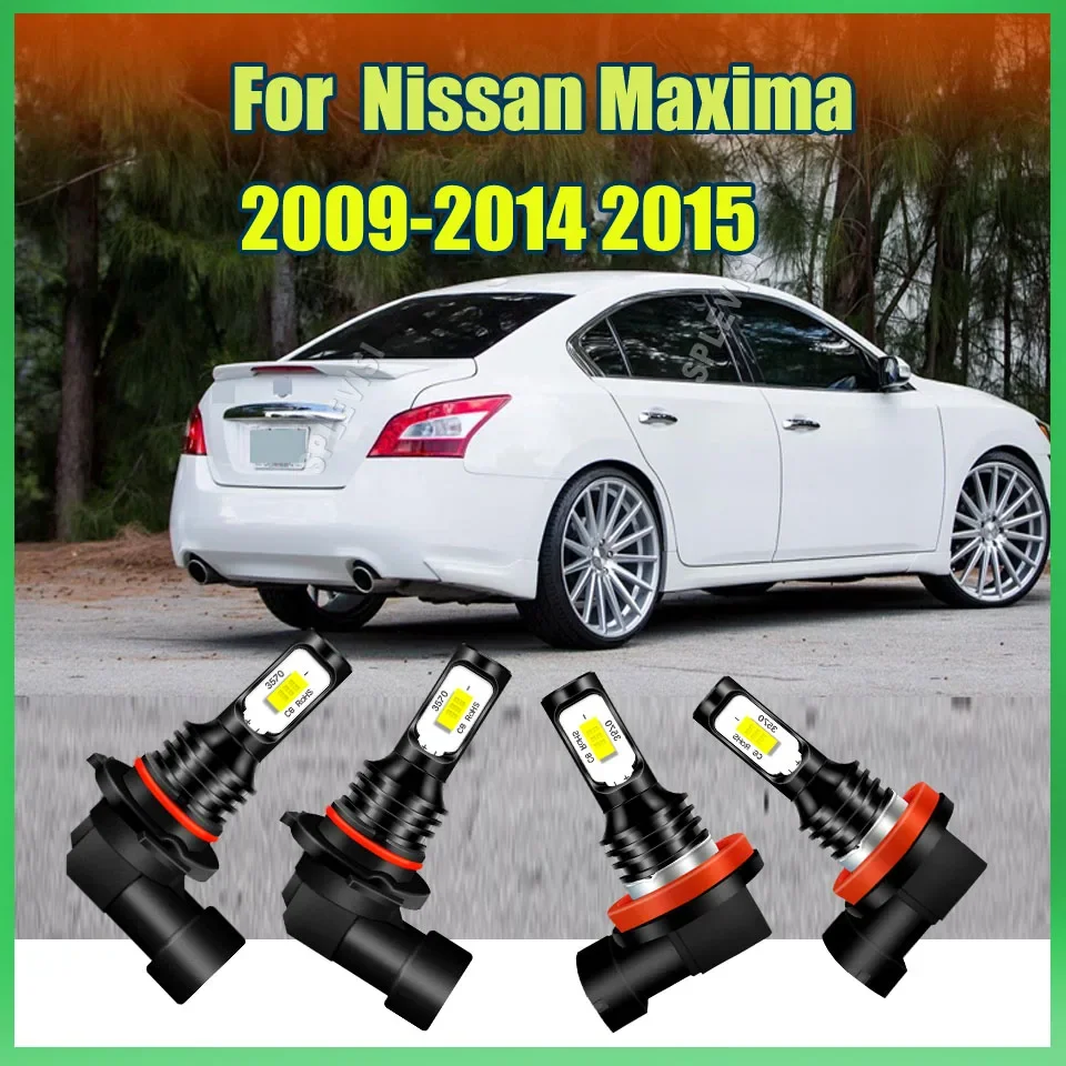 High Low Beam Bulbs LED Headlight Fog Light simple installation process For Nissan Maxima 2009 2010 2011 2012 2013 2014 2015