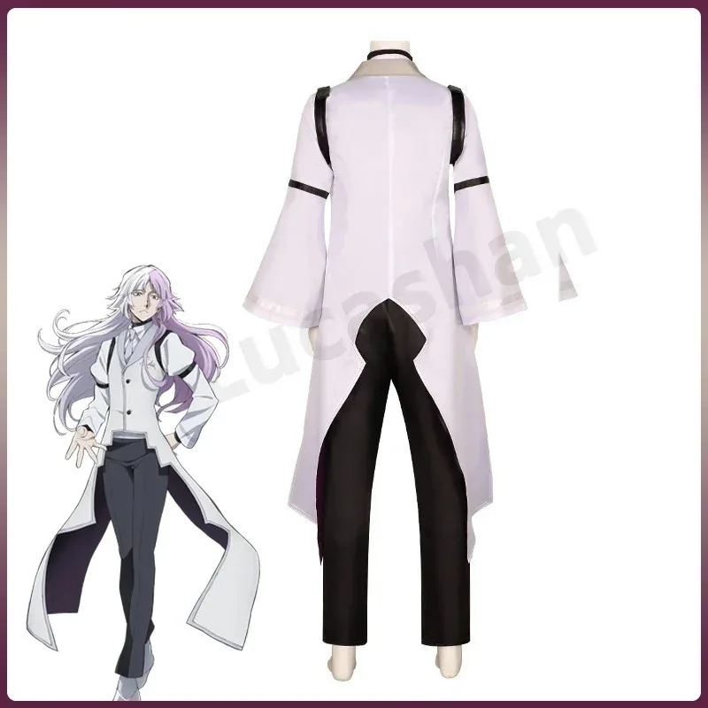 

Sigma Cosplay Anime Bungou Stray Dogs 4th Costume Trench Uniform Suit With Tie Halloween Christmas Party Clothes For Men Womenf;