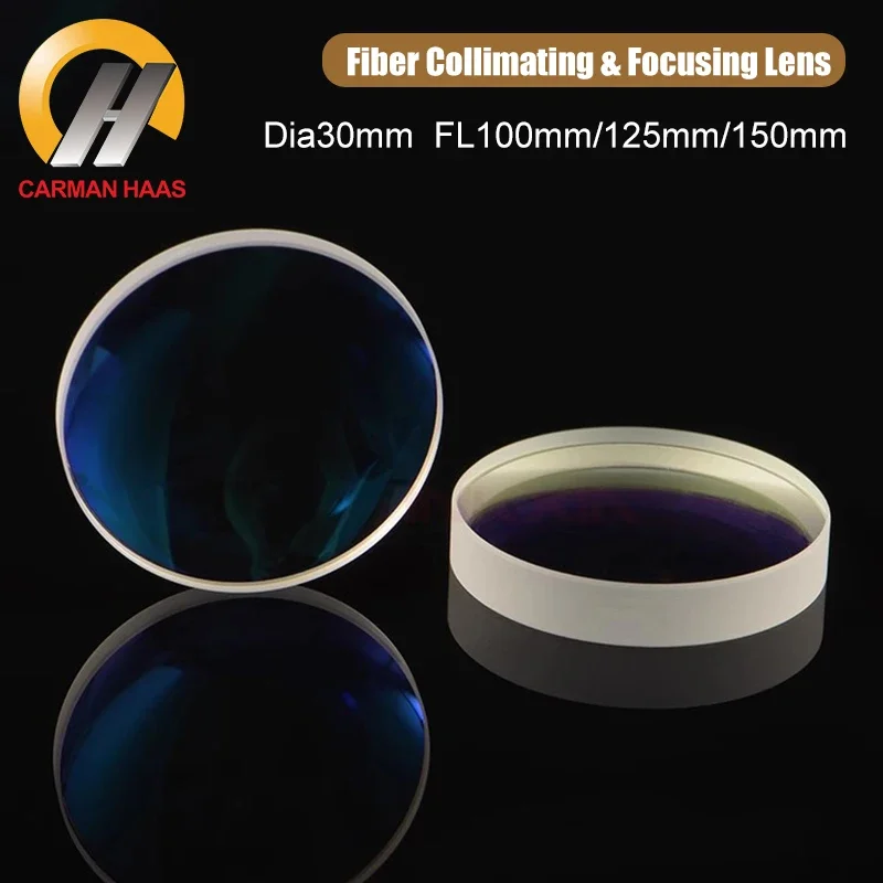 

2 Pcs/Set Fiber Laser Focusing Lens Dia 30mm FL125mm 150mm For Raytools BT240S Collimating Lens FL100mm Laser Cutting Head