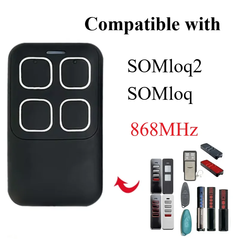 Для SM SOMloq2 4019V000 4019V001 4019V003 4019V021 TX55-868-4 Открыватель гаражных дверей 868 МГц с непрерывно изменяющимся кодом