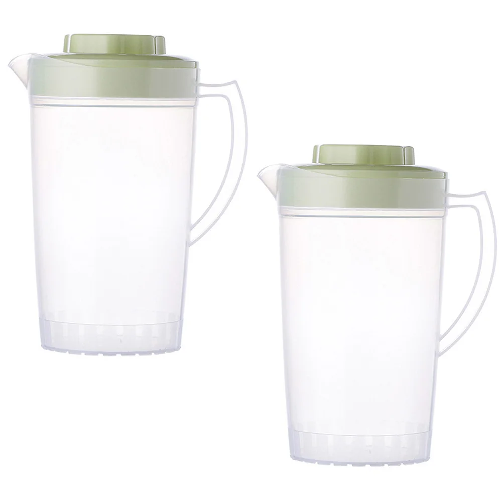 

2Pcs Simple Design Fruit Juice Kettle Sturdy Household Pitcher Summer Drink Kettle Cold Water Bottle Cooling Water Bottle