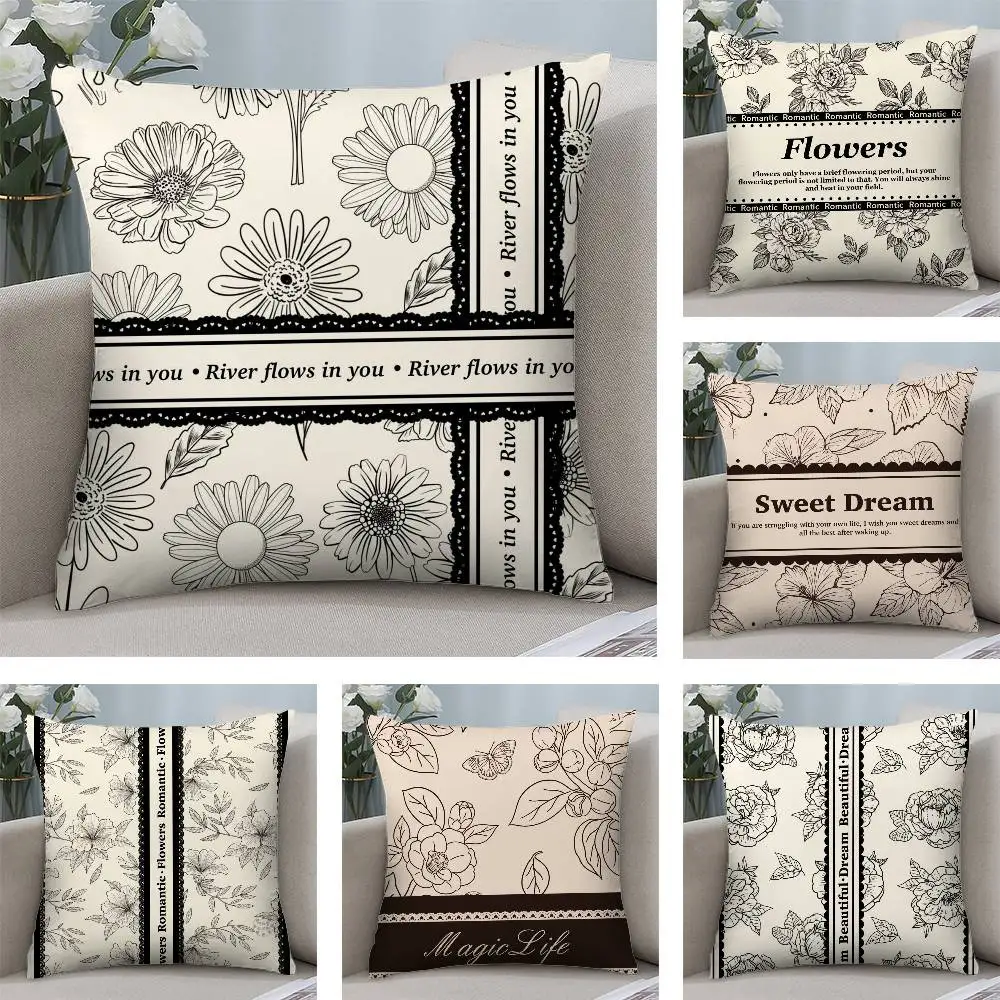 

Красивая наволочка с цветами в стиле ретро, плюшевая ткань, мягкая двухсторонняя наволочка с принтом, домашний диван, высокое качество, наволочка