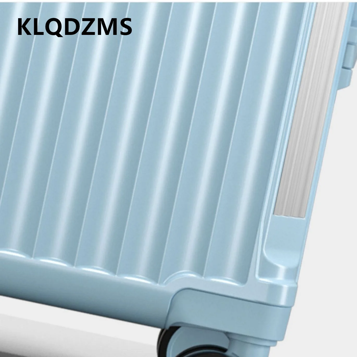 KLQDZMS Aluminum Frame Suitcase ABS+PC Boarding Box USB Charging Trolley Case 20