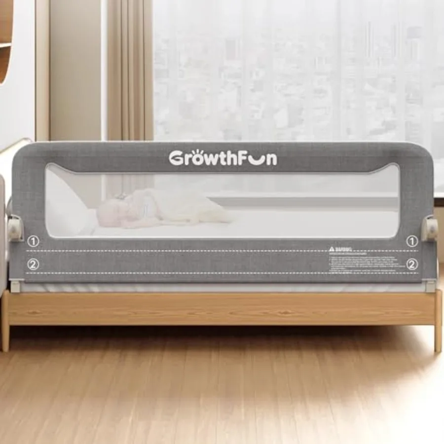 

Foldable Bed Rail for Toddlers Reinforced Carbon Steel FrameandConnectors Breathable Cationic Fabric - Safety Toddler Bed Rails
