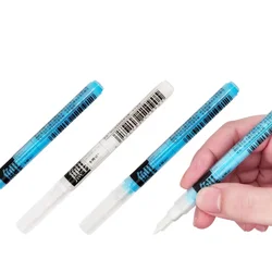 Pluma de marcado líquida de acuarela blanca/azul, 0,7/3mm, cobertura de pegamento fino, suministros de arte líquido