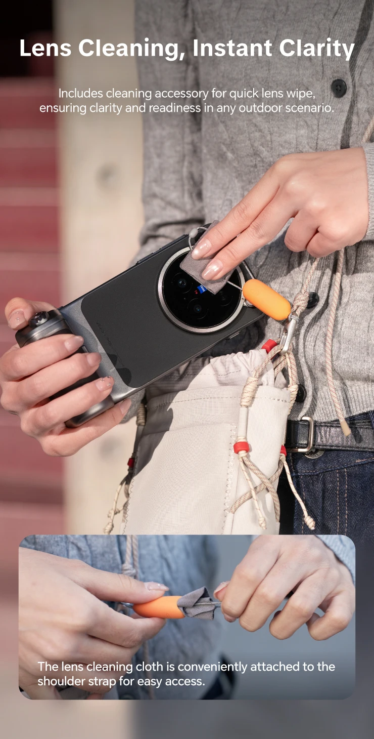PGYTECH OneGo Casual Umhängetasche Leichte Kameratasche mit Kordelzug Handtasche für iPhone 12-17 – Detail 8