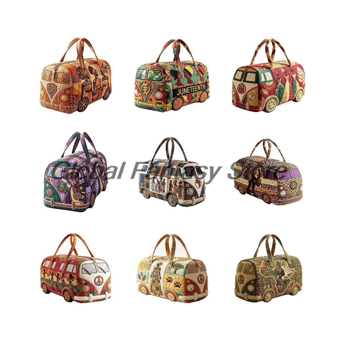

Melanin Queen Quilted Duffle Bag African Tribal Print Travel Tote Road Trips Handbag Women Men Outdoor Weekender Bag