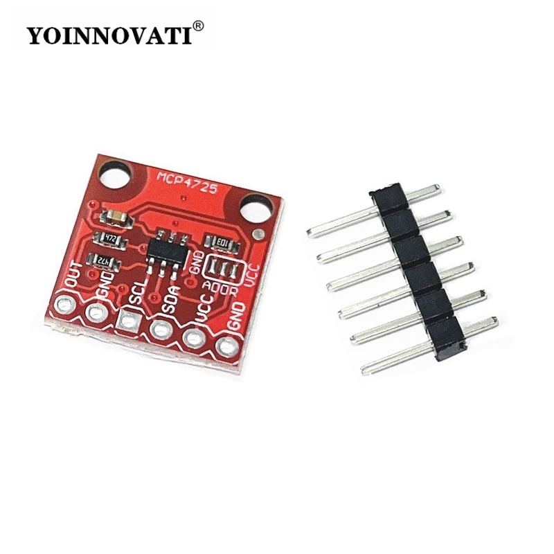 MCP4725 I2C 12-Bit DAC Module - Single-Channel Digital to Analog Converter Breakout Board for Arduino