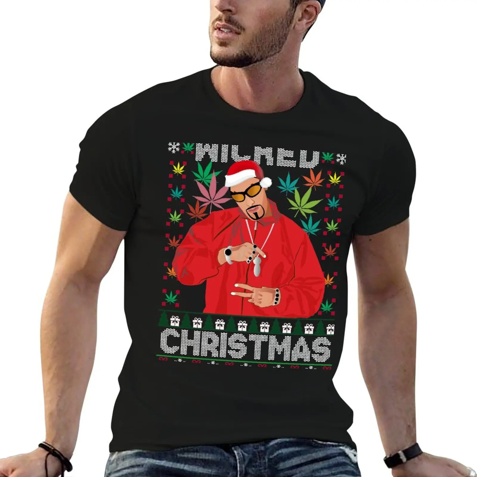 Ali G Funny Christmas Novelty Wicked Christmas sweater jumper T shirt T-Shirt funny t shirts dark humor T-Shirt