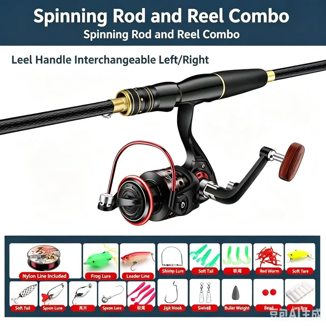 M Power Carbon Fiber Fishing Rod & Reel Combo for Long Casting, Saltwater Sea Fishing (Length: 1.66m/1.81m/2.11m/2.41m)