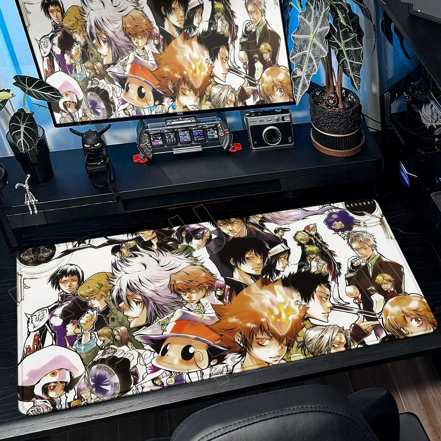 Katekyo Hitman Reborn Mouse Pad PC Gamers Computer Keyboard Deskpad HD Locking Edge Rubber Non-Slip Table Mat Office Accessories