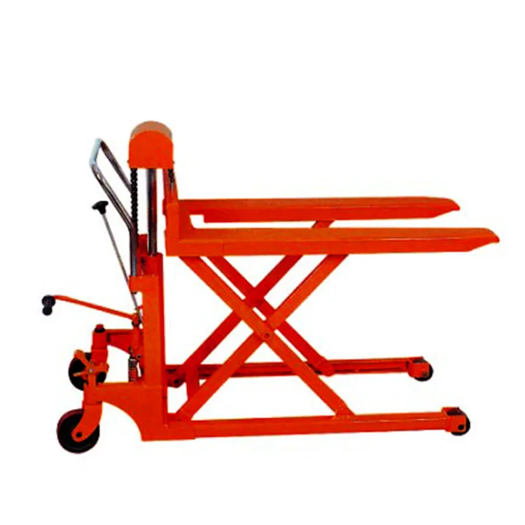 Skid Pallet Lifter Manual Scissor Forklift Truck Hydraulic Scissor Lift Truck Workshop