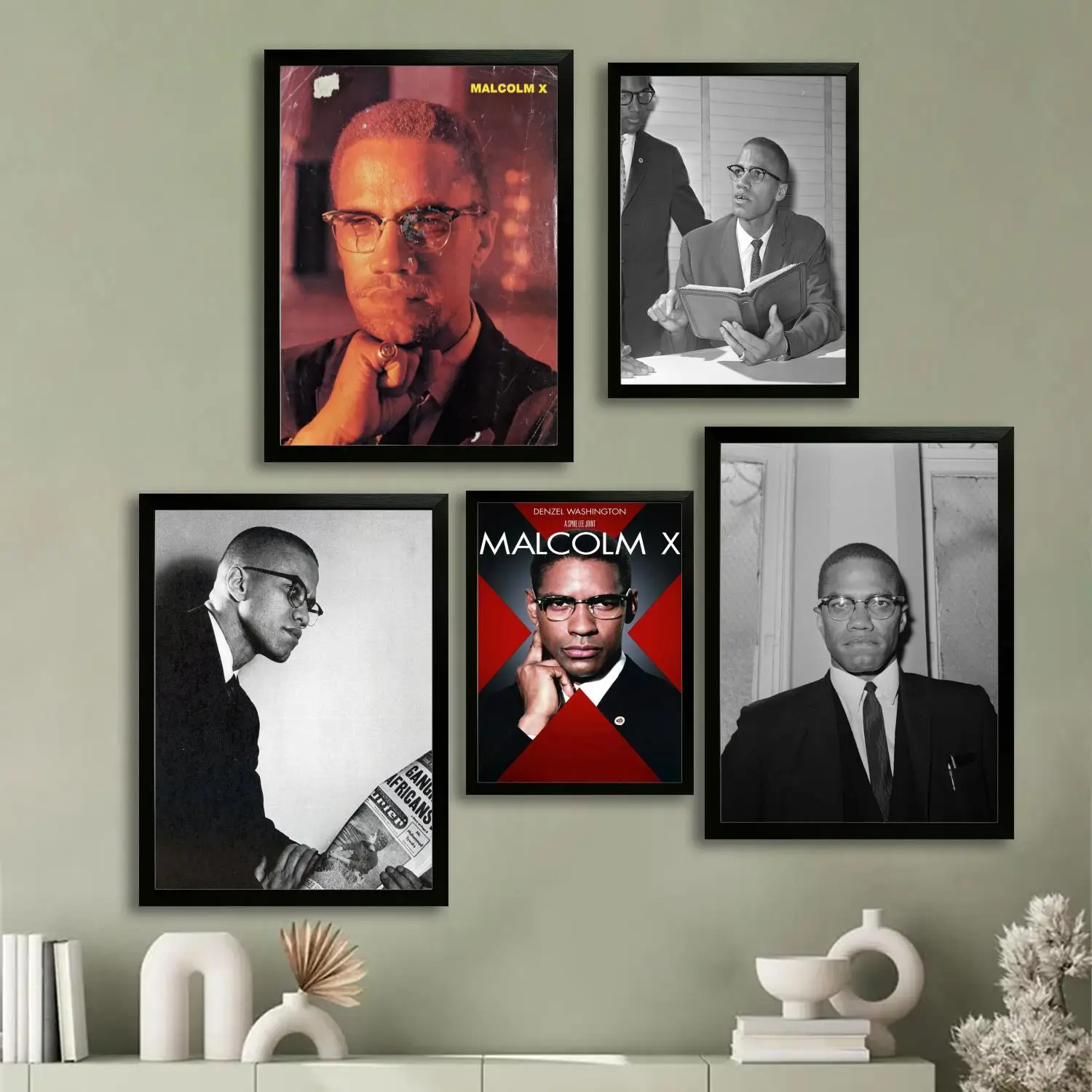 malcolm x Canvas Art Poster, Wall Art Picture Print, Modern Family Bedroom Decor Posters,Decorative painting