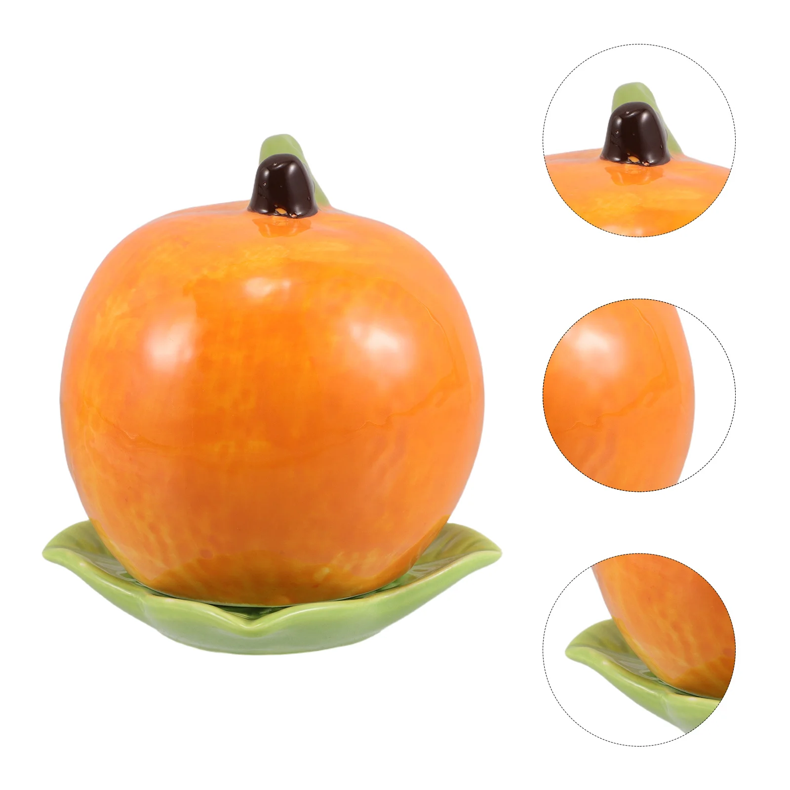 

Керамический оранжевый держатель для зубочисток, диспенсер в форме фруктов, банка для хранения ватных тампонов, украшение для кухни, ресторана, стола