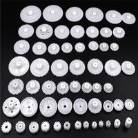 58Pcs/Set Hot Sale Reduction Gear Bag Toothed Wheels WSFS Gears Plastic All Module 0.5 Robot Parts DIY Motor Gear Accessories