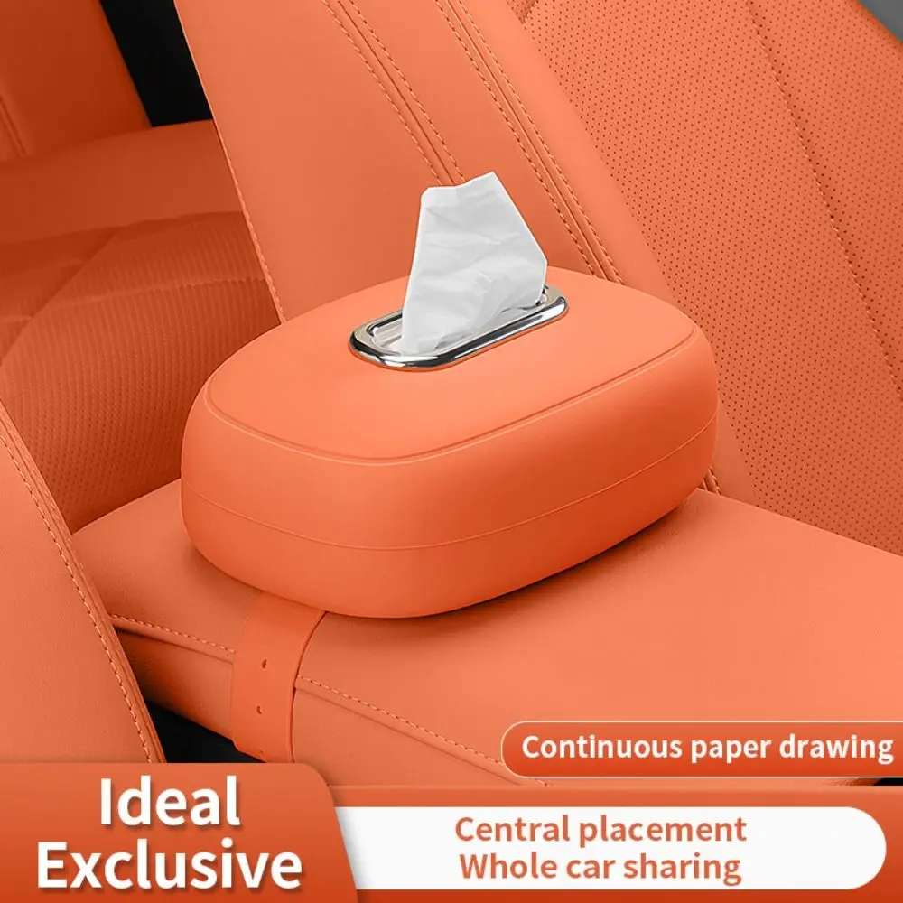 

Scratch Resistant Square Car Tissue Box Easy Extraction Washable Napkin Box Silicone Gel Flexible Tissue Case Sun Visor