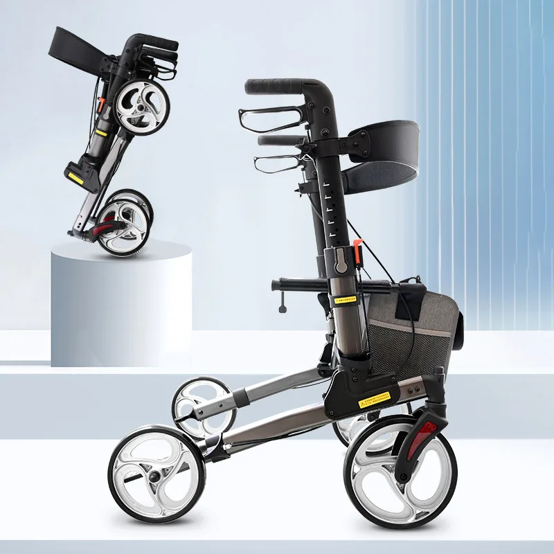

Kayigong Elderly Walking Walker, Walking Aid, Wheelchair Walking Can Sit Two-in-one Crutches Walker