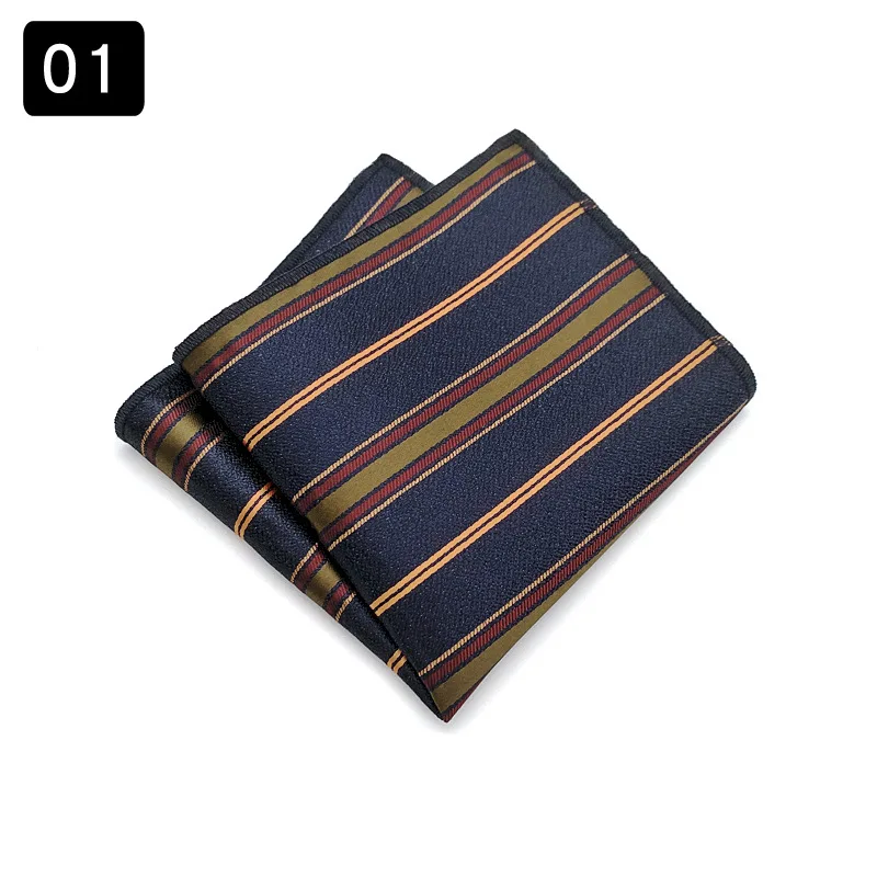 Sapu Tangan Pria Bergaris Kotak-kotak Geometri Paisley Sapu Tangan Bisnis Handuk Dada Persegi Saku 24*24CM