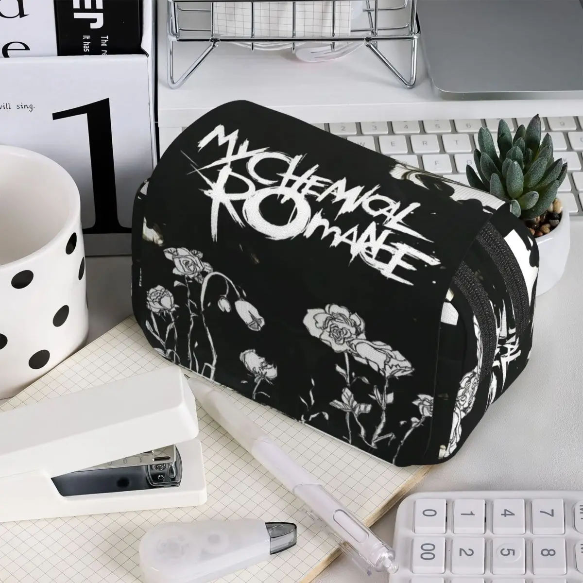 My Chemical Romance Pencil Case for Kids Gifts Pen Box Pencil Bag Stationery Supplies Pen Holder Bag