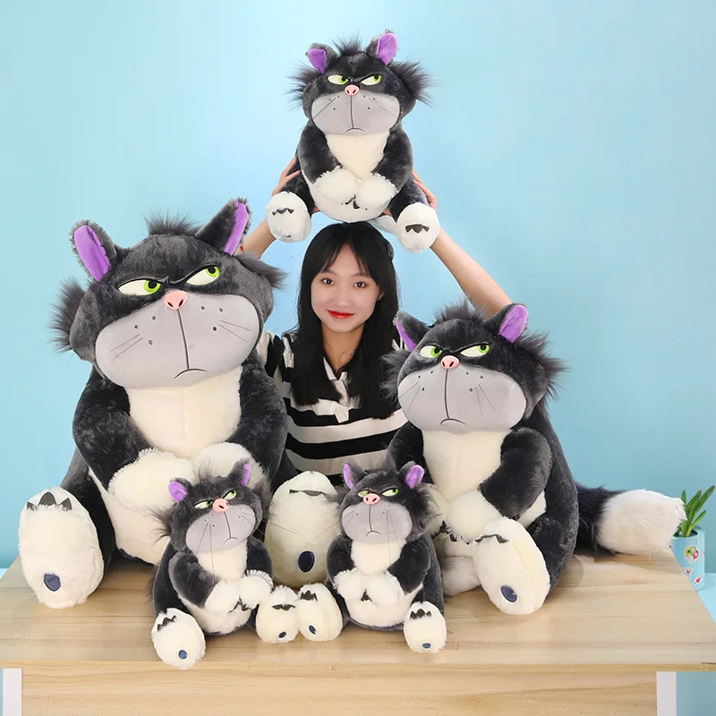 30-60cm genuíno disney lucifer brinquedo de pelúcia kawaii brinquedos de pelúcia animais de pelúcia japão figaro cinderela gato crianças presentes