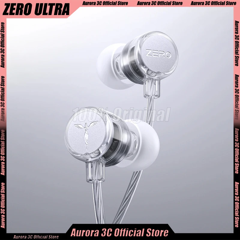 ZERO ULTRA In Ear Wired Hifi Earphone 3.5mm TYPE C Dual Rear Dynamic Channel Ultra Custom Single DMT 4 Gaming Earphone Gifts