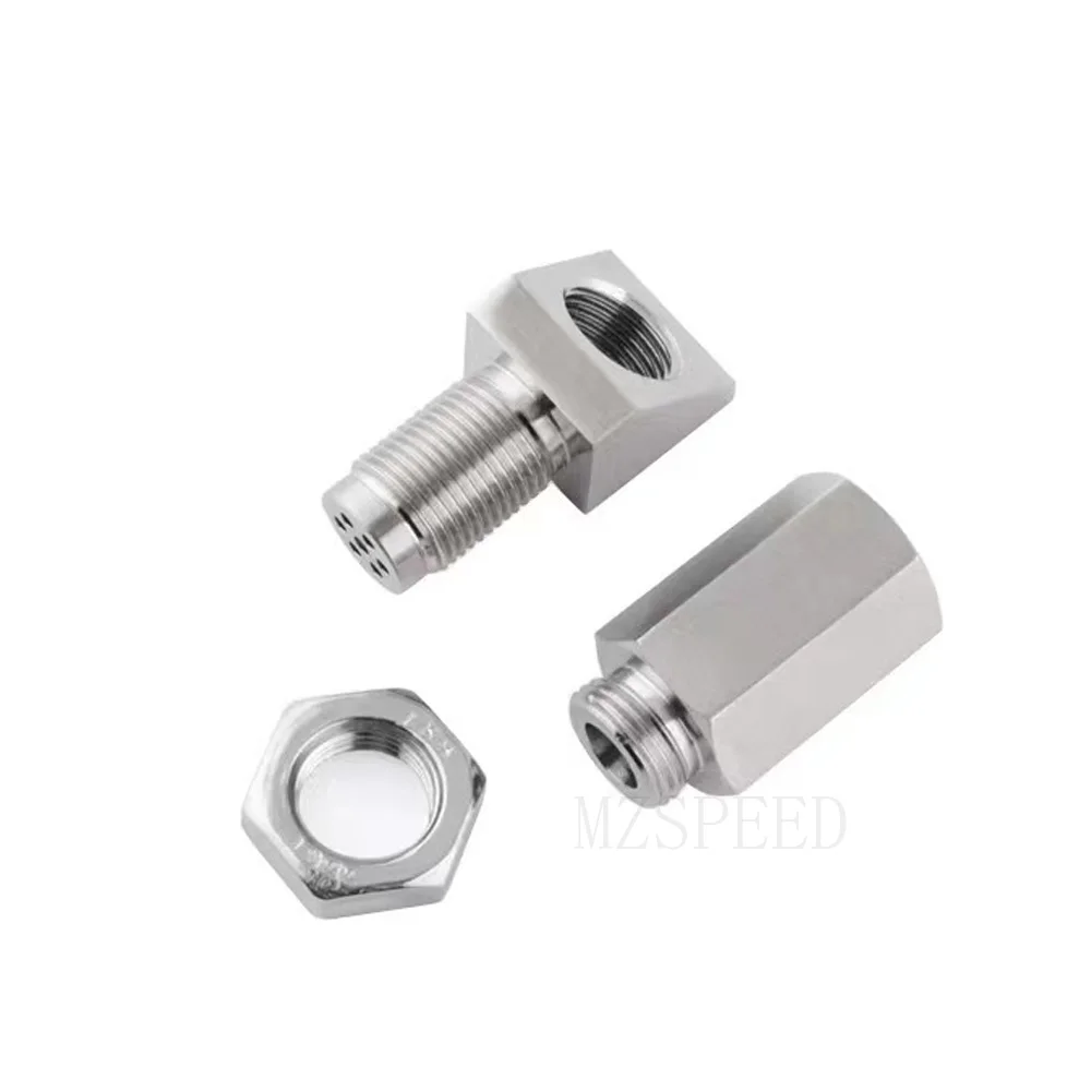 Stainless steel 45 degree universal oxygen sensor expander 18x1.5 auto parts extension connector