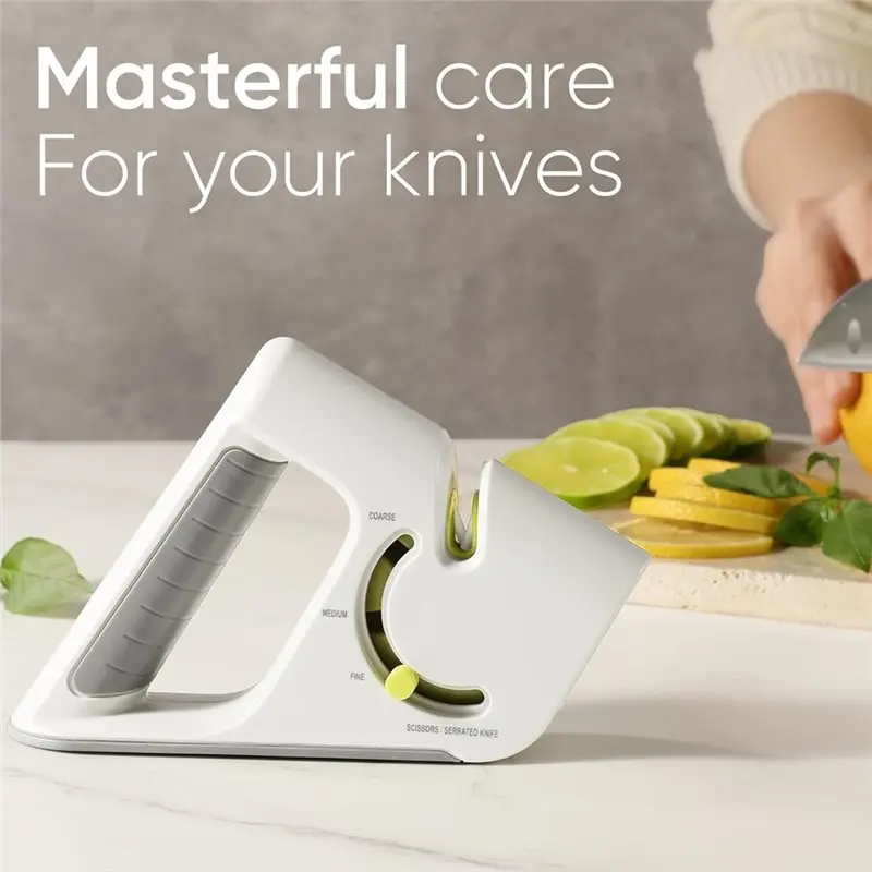 Pocket Knife Sharpener 4-In-1 For Kitchen Knives- Helps Repair, Restore, Polish Blades, Safe& Easy To Use
